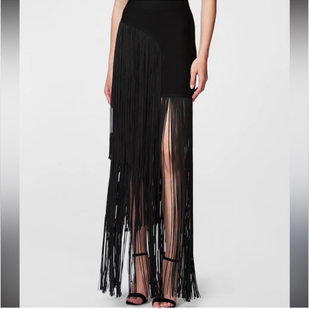 Jacquemus Black Asymmetrical Fringe Maxi Skirt 40 4 Small $1300